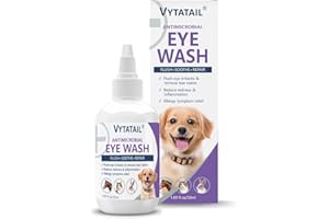 Dog and Cat Eye Wash | Tear Stain Remover Drops for Pets | Gentle Eye Cleaning Solution for Daily Grooming, 50ml