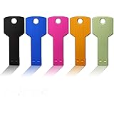 JUANWE 5 Pack 8GB USB Flash Drive USB 2.0 Metal Thumb Drive with Key Shape Design Jump Drive Waterproof Memory Stick Portable