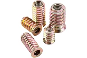 M8 Threaded Inserts - 20pcs Carbon Steel Hex Socket Drive Screw in Nut Threaded Inserts (M8*25mm)
