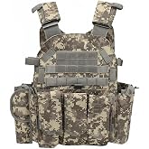 TOLLION Kids Tactical Vest, Adjustable Airsoft Paintball Vest, Boys Girls Outdoor Games Vest, Army Costume Combat Vest,4-12 Years