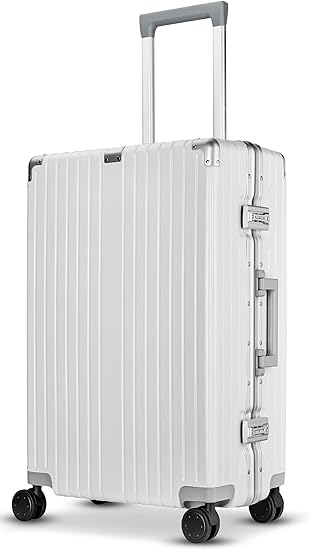 Amazon クリアランスセール Langxj Hj スーツケース アルミフレーム 耐衝撃 キャリーケース 機内持込 キャリーケース 軽量 キャリーバッグ 人気 大型 Tsaロック付き 静音 旅行出張6021 Xxl ワイト Langxj Hj スーツケース