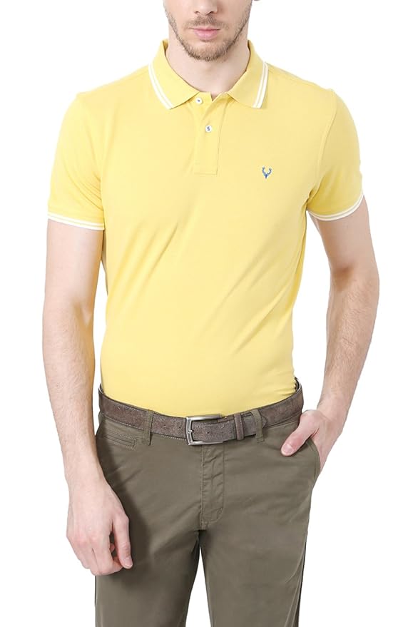 Buy Allen Solly Yellow T Shirt at Amazon.in