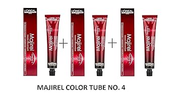 L'Oreal Majirel No. 4 Brown (PACK OF 3) (49.5g each)