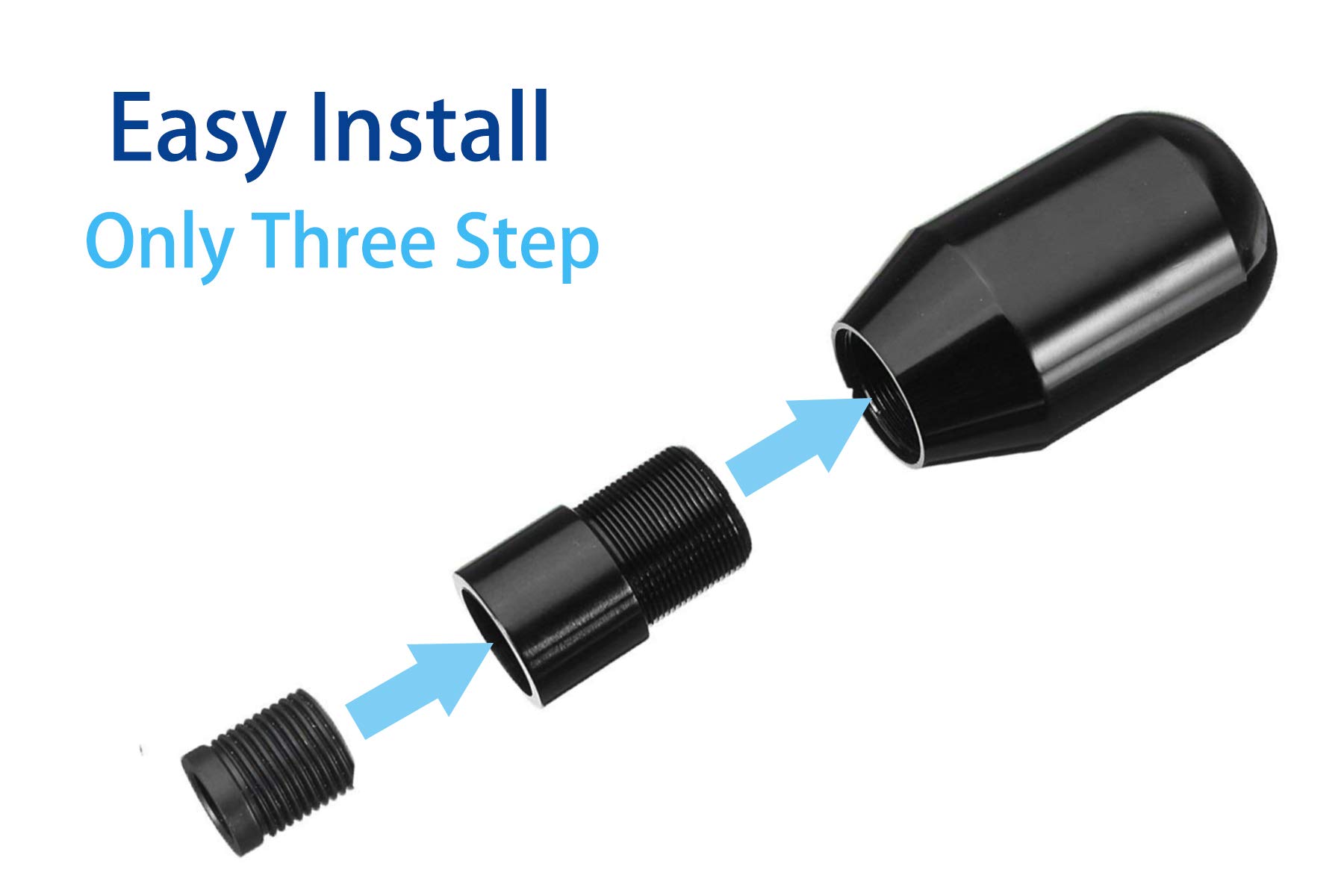 SAILINE Shifter Adattatore Universale 5 velocità Manuale in Metallo Cromato pomello Leva del Cambio Stick Penna Maniglia Testa Auto Styling Accessori Racing Style