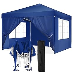 TOOLUCK 10x10 Pop Up Canopy Tent with 4 Sidewalls