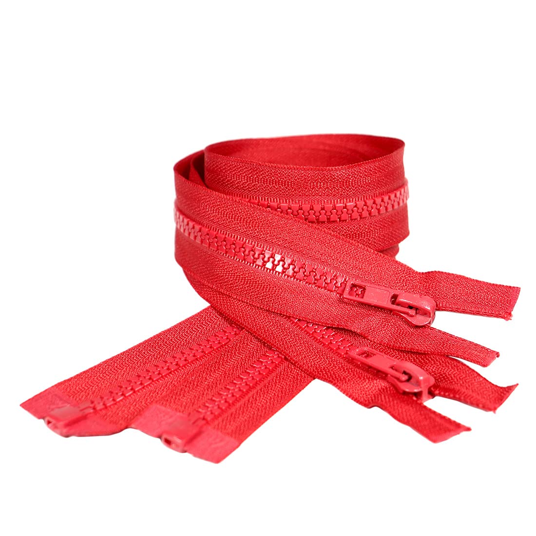 2 pieces, 8 sizes, 5# separator injected zipper, for jacket, coat sewing, white, black, etc. 20 colors, divisible plastic zipper (148, 60 cm)