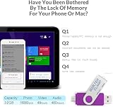 BORLTER CLAMP 32GB USB Flash Drive OTG Micro USB Swivel Thumb Drive Purple view 4