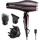 Xpoliman 2000 Watt Hair Dryer, Negative Ionic Blow Dryer with Diffuser Concentrator Comb, 2 Speed 3 Heat Settings, Low Noise Long Life Style-Brown/Purple