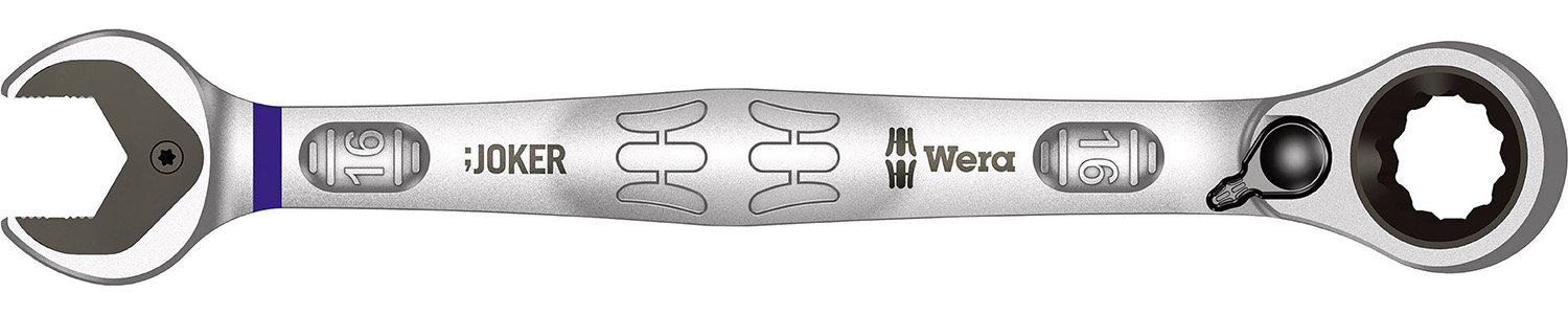 Wera 05020071001 Ratcheting Combination Wrench Joker Reversible 16x213mm, Violett, 16 x 213 mm