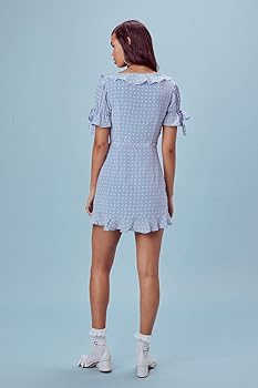 for love and lemons periwinkle wrap dress