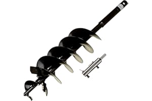 POWER PLANTER Quart Pot Planting Auger with Heavy Duty Replaceable Parts 5" x 28" with 1/2" Non-Slip Hex Drive, Garden Auger for Planting 5” & 6” Potted Plants, Garden Digging Tool for Dirt, Clay, Soil and Sand