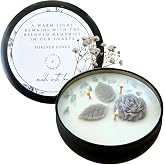 Thinking of You Memorial Candle for Loss of Loved One &ndash; Sympathy &amp; Bereavement Gift, Grief Remembrance Candle, Natural Wax Rose, in Loving Memory Condolence Token, Loss of Loved One Gift
