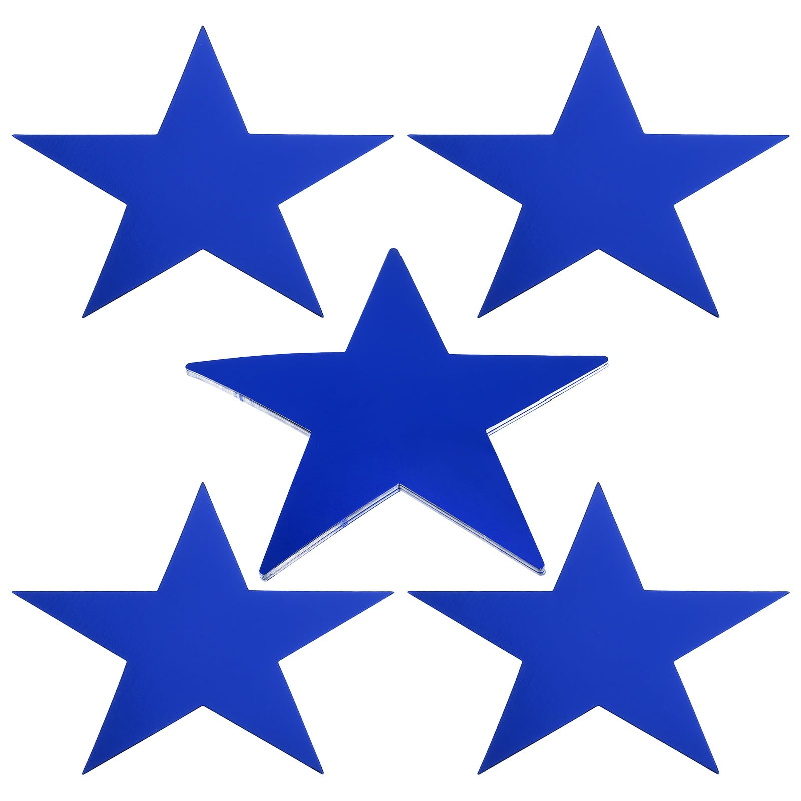 PATIKIL 11" Star Cutouts, 12 Pack Star Cutout Double Printed Paper Stars for Classroom Decoration DIY Craft Project Bulletin Board Wall Poster, Blue