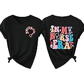 KZMFROY Womens Nurse Shirt Nursing School Tshirt Cute Nurse Life Shirt Register Nurse Gift Inspirational Tee