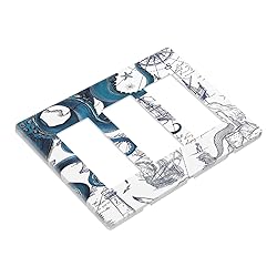 Nautical Octopus Mermaid Lighthouse 3 Gang Triple