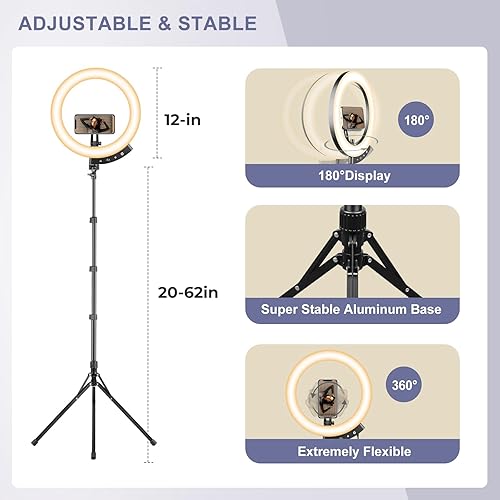 Sensyne Ring Light With Stand For Camera Sensyne 12