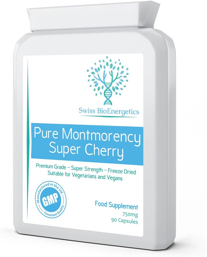 Pure Montmorency Super Cherry 750mg 90 Capsules High Strength Freeze