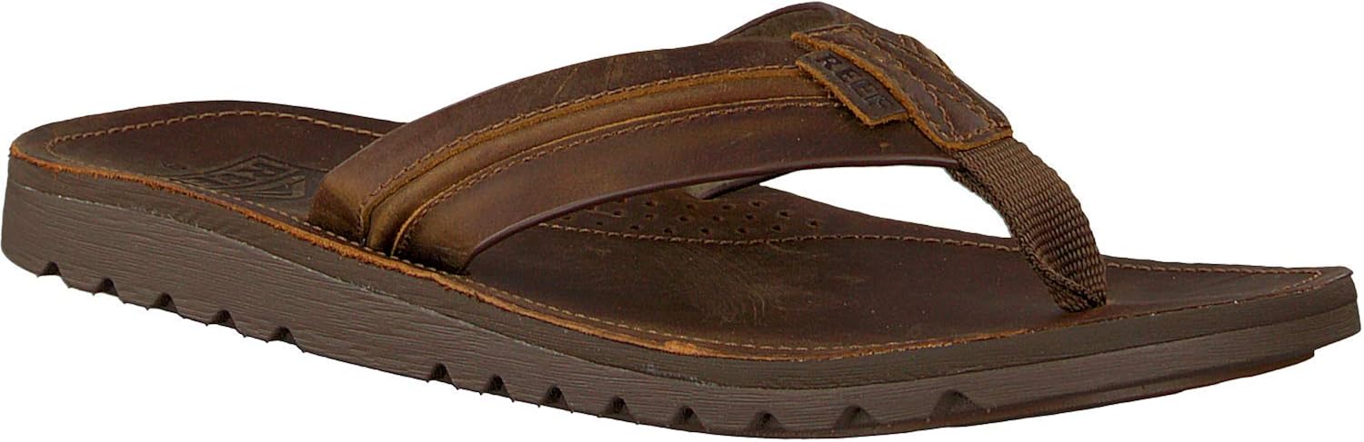 Reef Mens Sandal Voyage Lux | Premium Real Leather Flip Flops for Men With Soft Cushion Footbed | Waterproof: Shoes