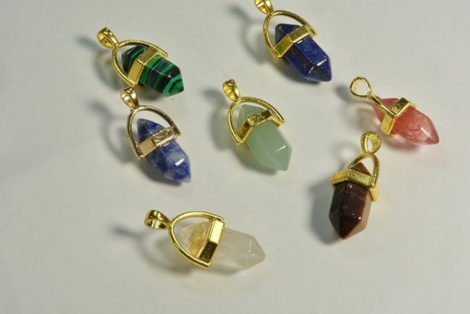 Amazon Co Jp ビーズクラブ ペンダントトップ 小 金 アソート ミックス7個セット金具付 パワーストーン 天然石 ホビー