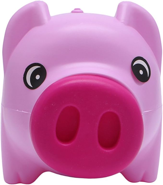 Kids Children Prevent Loss Coin Cash Pink Piggy Bank