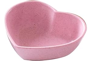 6.76Oz Pink Heart Shaped Seasoning Dish, Multipurpose Safe PP Mini Appetizer Plates, Kitchen Essential Accessories Tools for 