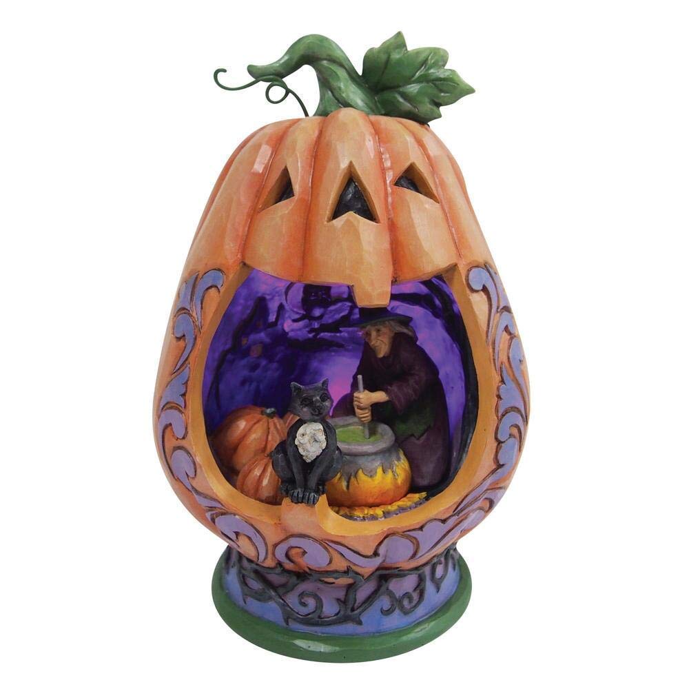 Enesco Jim Shore Heartwood Creek Lighted Pumpkin Diorama Figurine 6009511
