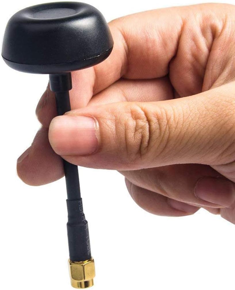 GOTOQOMO B1 5.8GHz High Gain 5DBi SMA Male Circular Polarized Mushroom Antenna for FPV Multicopter (Black)