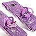OCYCLONE Galaxy S8 Plus Case, Cute Glitter Phone Case for Women Girls with Kickstand, Bling Diamond Rhinestone Bumper with Ring Stand Compatible with Galaxy S8 Plus Case for Girl Women - Purple