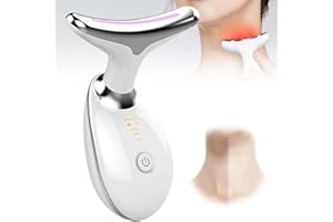 KAMATION Wavy Chic Beauty Facial Massager, 3 Color LED Face Skin Rejuvenation for Face & Neck Beauty Device, 3 in 1 Face Massager,Multifunctional Facial Massager for Skin Care,Neck Tightening Device Glossy (B)