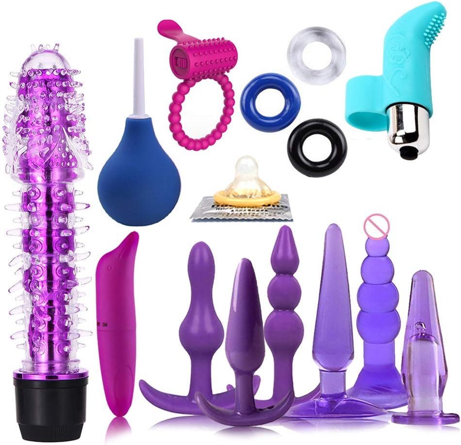 Jewelry meiqi Adult Six Toy Product Kit-Vibrantor Amal Plug Women Men Couple Cosplay Massag-er for Beginner (A6)