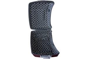 Advanblack Tour Pack Liners, Beige Thread Stitching Liner Razor Tour Pack and Harley OEM Rushmore Style Chopeed Size Tour Pack