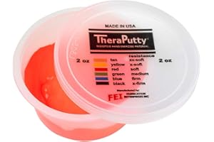 EIF FEI 10-0901 Can-Do Theraputty Exercise Material, Soft, 2 oz, Red