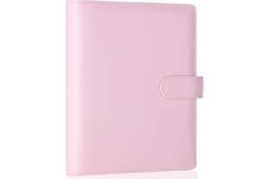 Antner A5 Binder 6 Ring Refillable Notebook Planner Cover for A5 Planner Inserts & Refill Paper, PU Leather Loose Leaf Budget