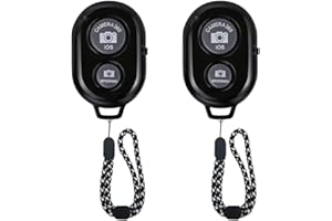 AngelReally Wireless Camera Shutter Remote Control for Smart Phones- Compatible with iOS/Android (2 Black)
