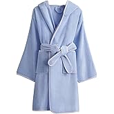 HAIUWOER Boys Girls Bathrobe Soft Towel Hooded Robe Kids Cotton Robes Spa Robes Sleepwear for Kids