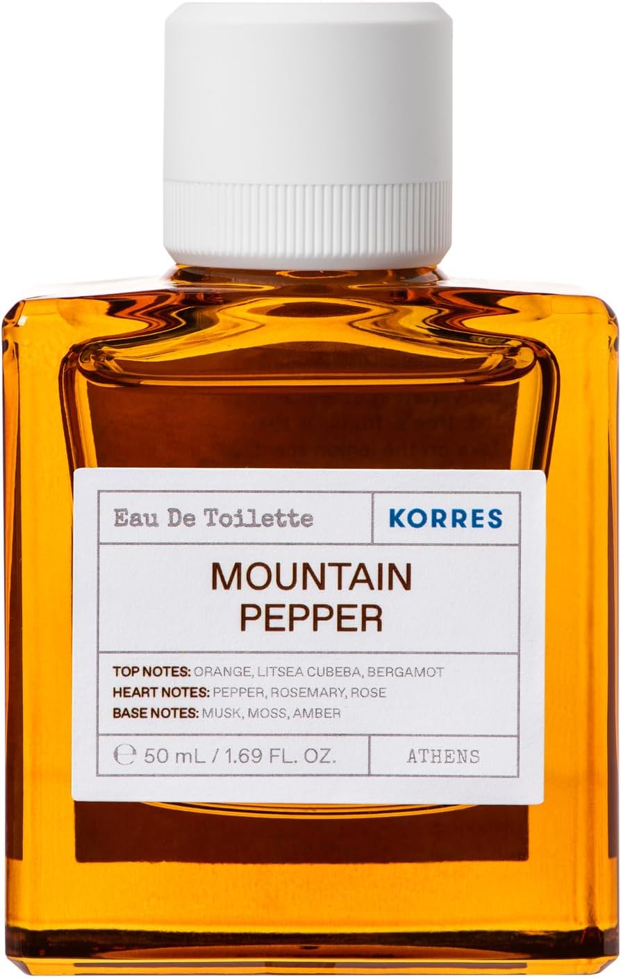 KORRES Mountain Pepper Eau de Toilette for Him 50ml Spicy Woody Fragrance