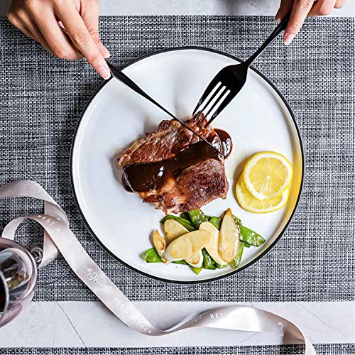 image for Deedro Black Silverware Set - 20 Pieces Black Flatware Set, Stainless 