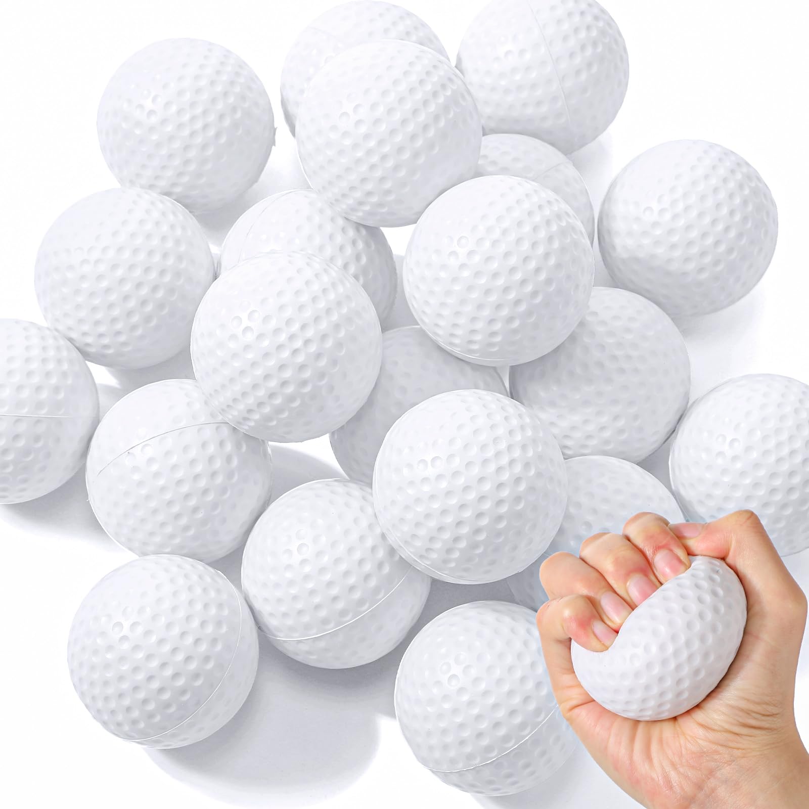 Libima 20 Pcs Mini Golf Stress Ball Bulk 2.5 Inch Foam Practice Balls ...