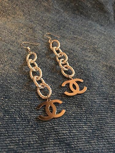 Chunky Dangle Charm Earrings//Free Gift