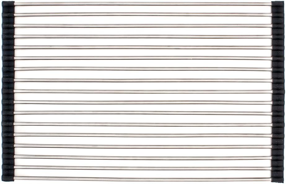 Kindred17-Inch x 14-Inch Universal Kitchen Sink Stainless Steel Roller Mat, Dish Drying Rack or Trivet, FRM100