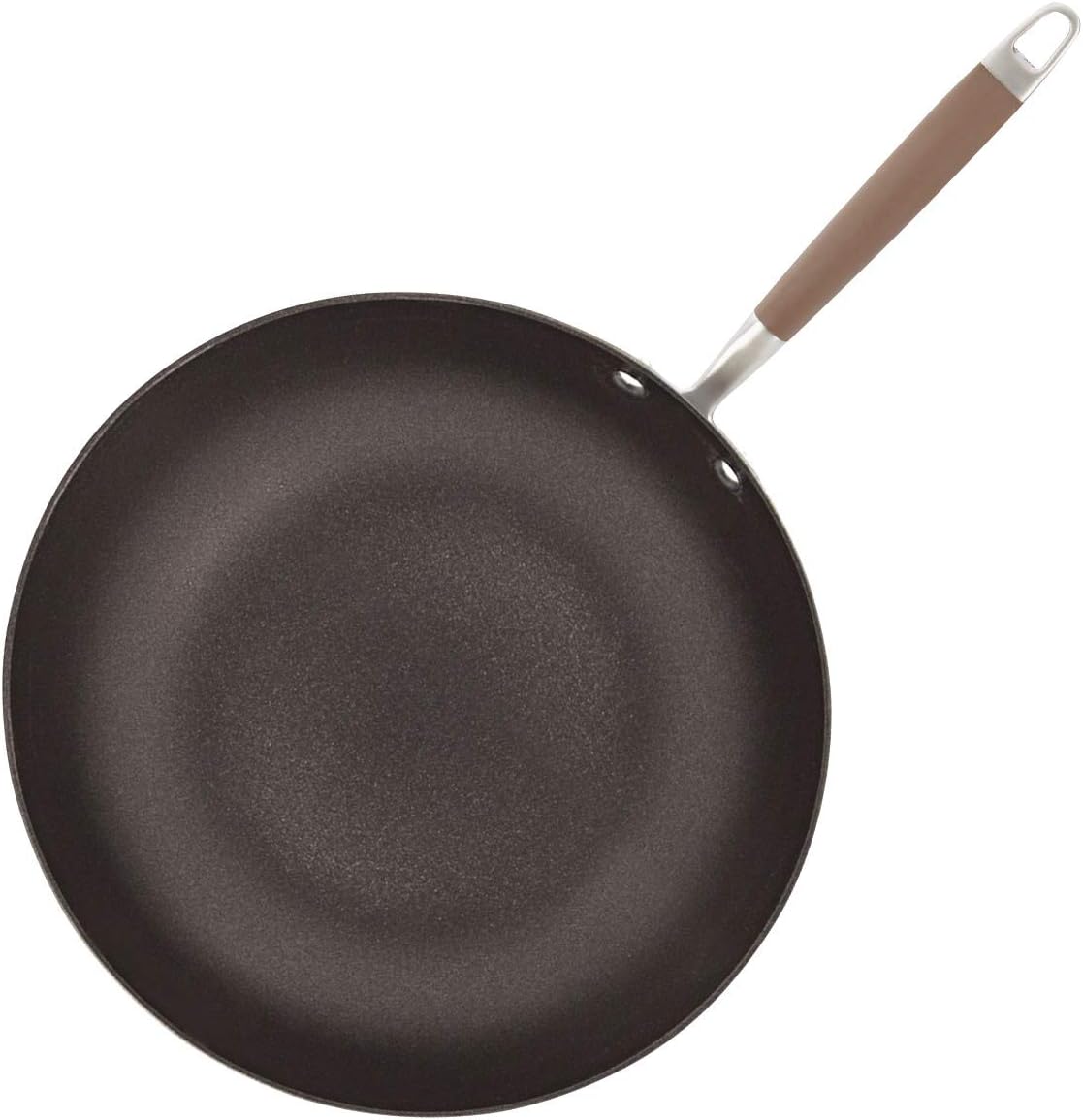 Anolon Advanced Hard Anodized Nonstick Frying Pan/ Fry Pan/ Saute Pan/ All Purpose Pan with Lid - 12 Inch, Gray: Cookware: Kitchen & Dining
