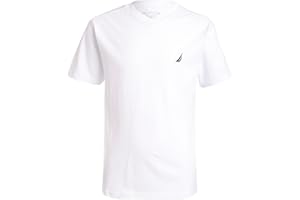 Nautica Boys Short Sleeve Solid V-Neck T-Shirt, Soft, Comfortable, Relaxed Fit