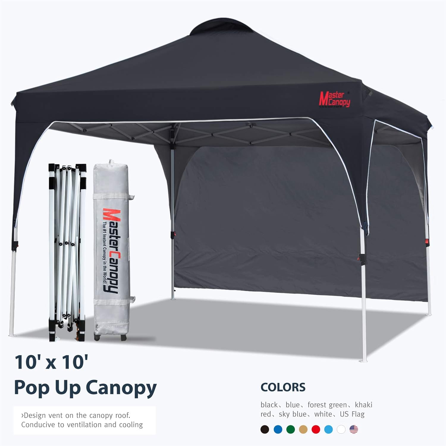 8x8 ft, Red MASTERCANOPY Patio Pop Up Instant shelter Beach Canopy