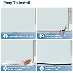 Shower Door Bottom Seal Strip, 2PCS Seal