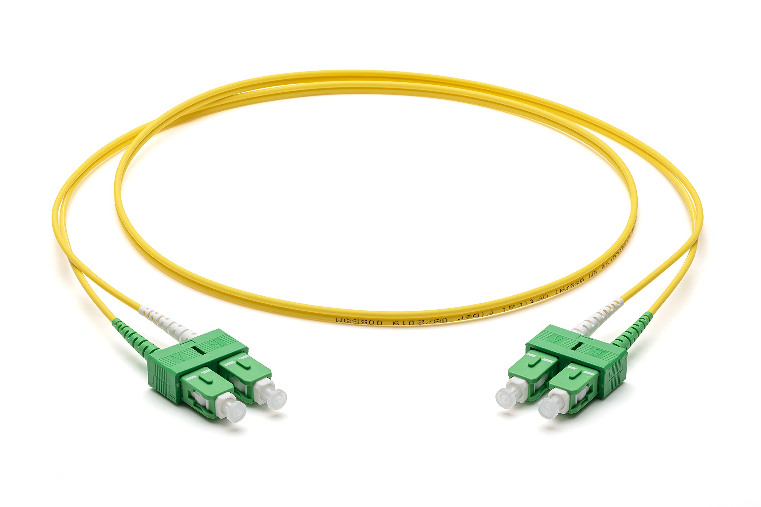 Corning SMF Ultra Fibre Optic Patch Cable 2 x 2.0 mm Singlemode Duplex SC APC Duplex to SC APC Duplex 2 m Yellow