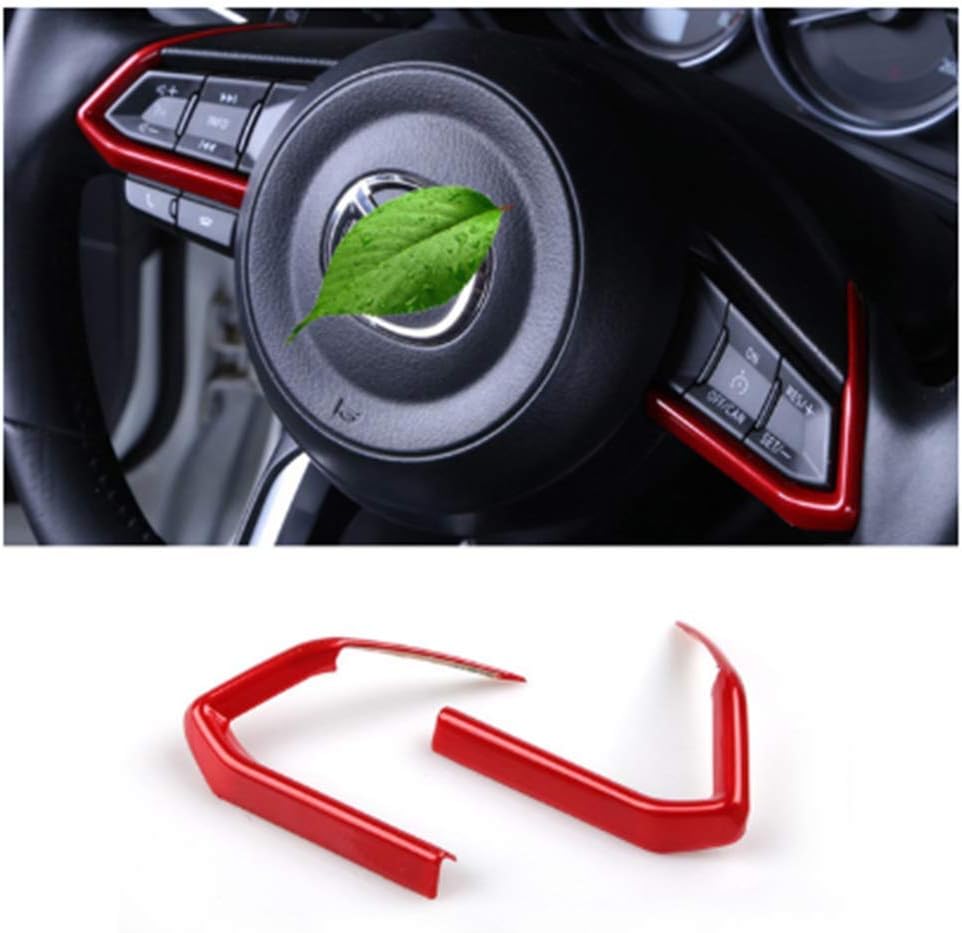 WBMKH Car Steering Wheel Decorative Circle Sequin Overlay Sticker, for Mazda 2 3 6 Demio CX3 CX-3 CX-5 CX5 CX7 CX9 Axela ATENZA 2017 2018 2019