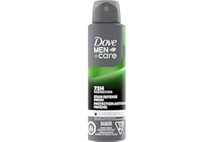Dove Men+Care Dry Spray Antiperspirant, Stain Defense Fresh, Anti-White Marks, 72-hour Sweat & Odour Protection, 107g