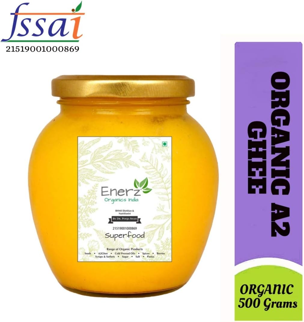 Enerz Organic A2 Desi Cow Ghee 100% Organic 500ml