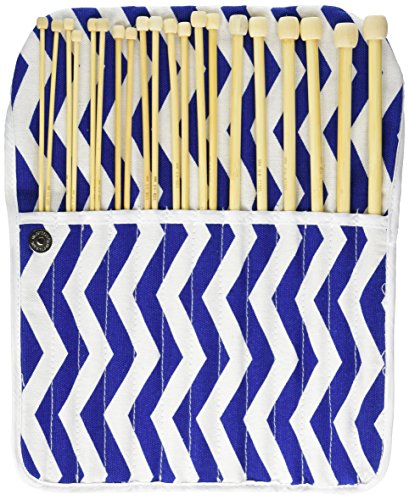 Knitter's Choice Bamboo 14-Inch Knitting Needles Set with Case Organizer