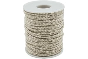 TOKAYIFE 260 Foot Candle Wick, 24 PLY Braided Candle Wick Spool, Cotton & Paper Interwoven Core, Candle Wicks for Candle Making, Candle Wick Roll for DIY Candle Craft Making